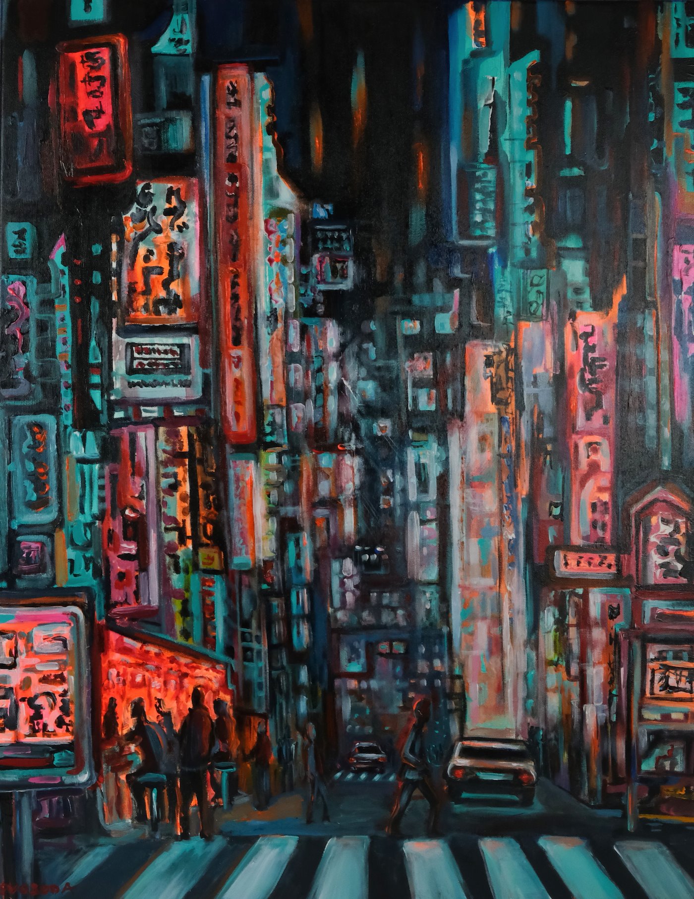 Tokio II 2024 akryl 70x90 cm