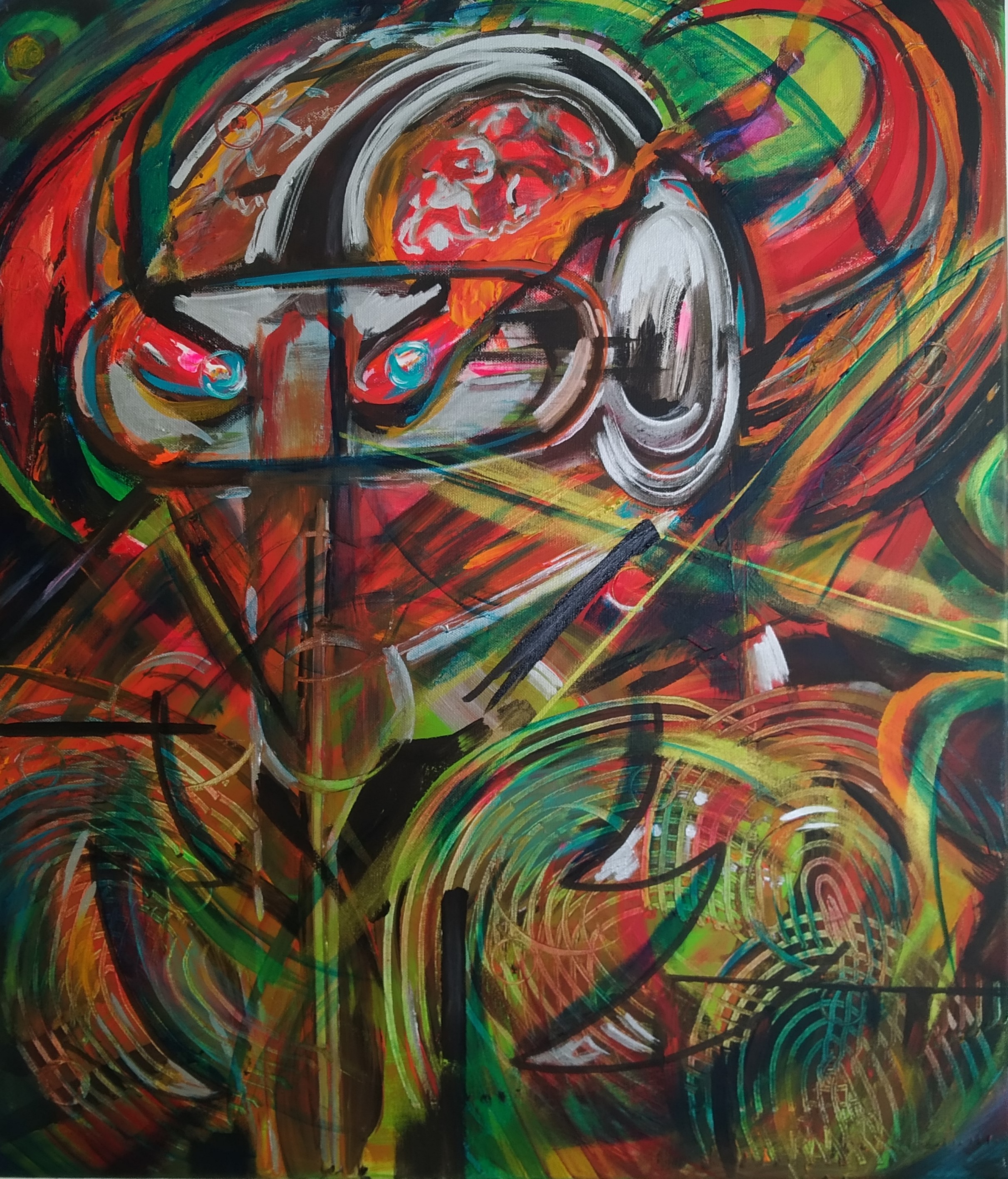 The Gamer 2022 akryl 60 x 70 cm 