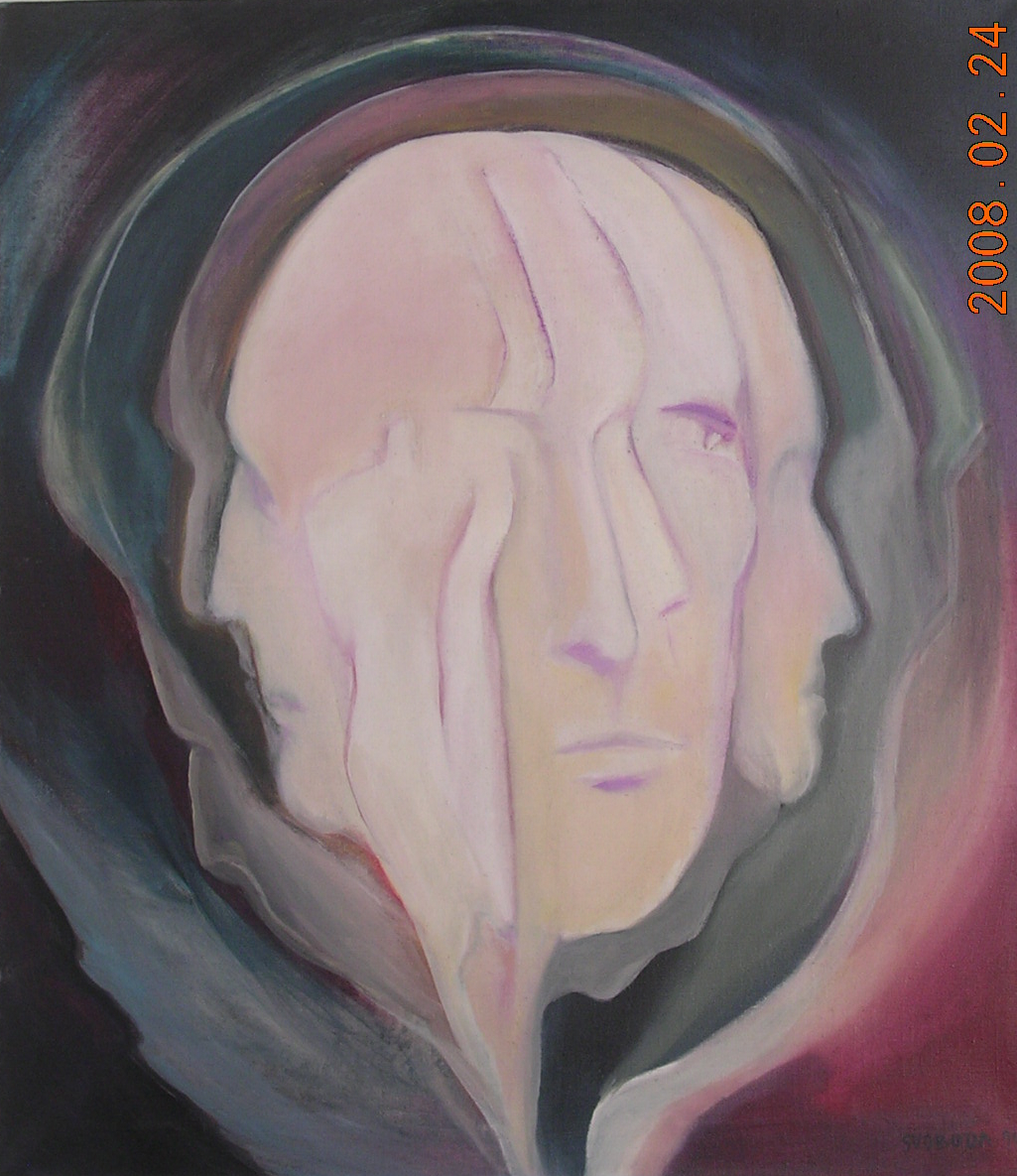 Nové Tváře 80x90cm akryl 1994