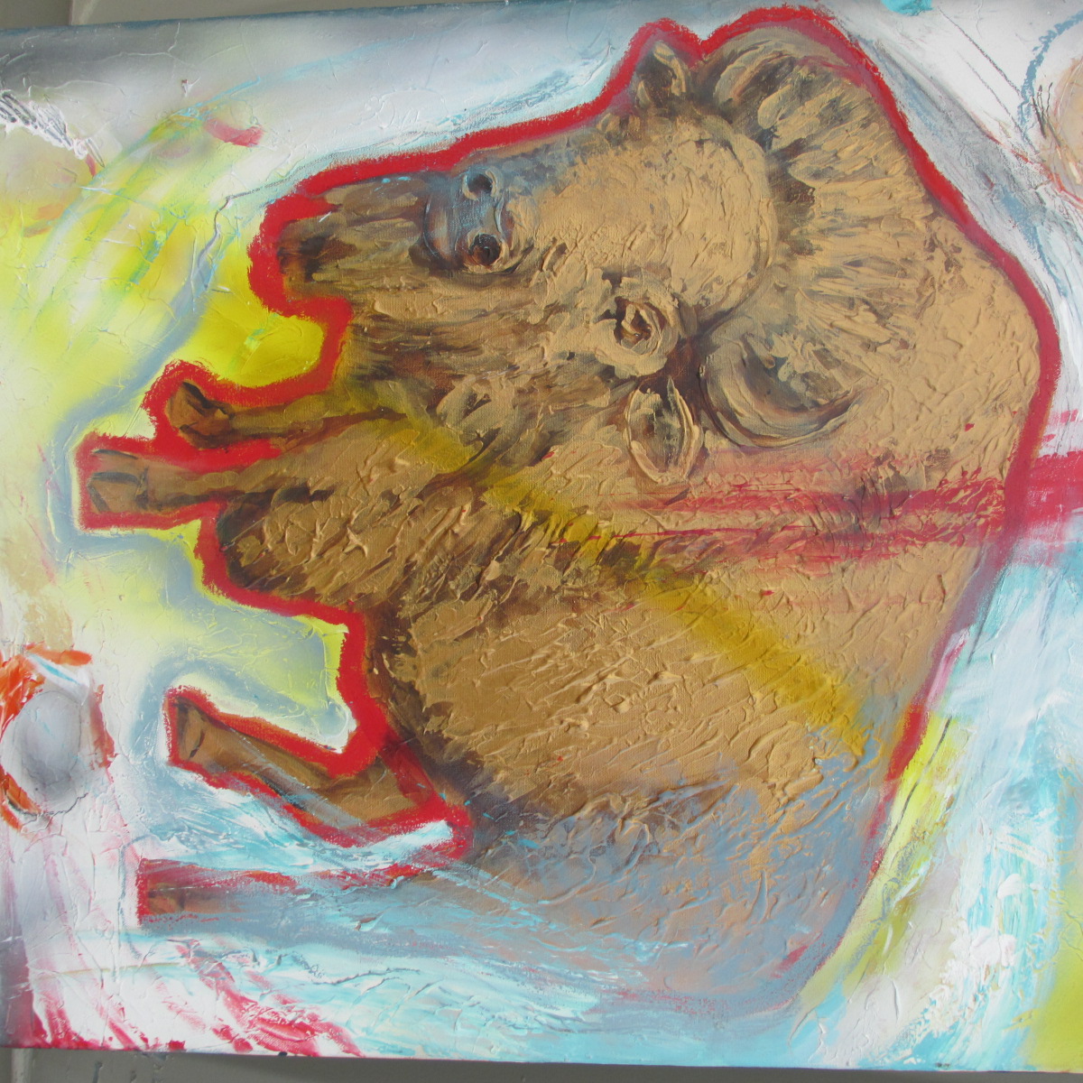 Buffalo 2012 akryl olej 70 x 80 cm